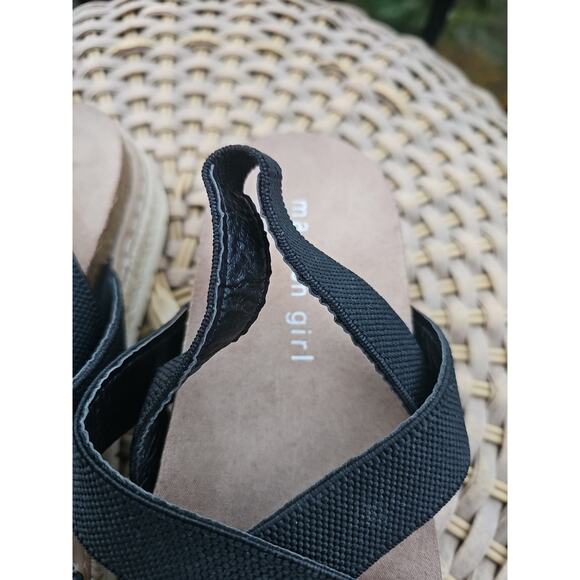 Madden Girl Lorra black espadrille flatform sandal Women’s 8.5 M - Picture 4 of 15